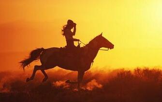 Horse Ride On The Sunset Picture For iPhone Blackberry iPad