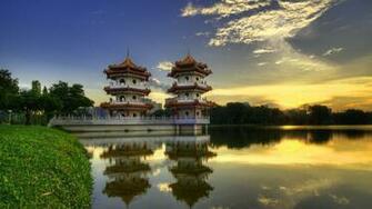 Wallpaper Full HD 1080p 1080i City China Water Grass
