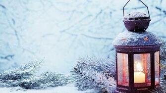 Snowy Christmas Scenes Wallpaper Image