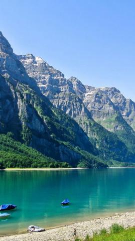 Wallpaper Switzerland Glarus Mountain Lake