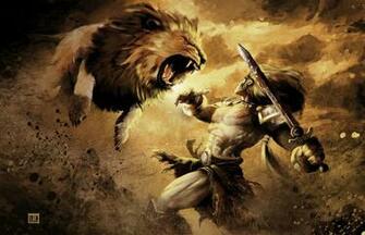 Hercules And The Lion By Alejandrorojas