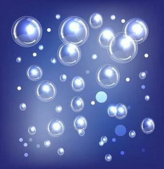 Floating Bubbles Abstract Background Blue