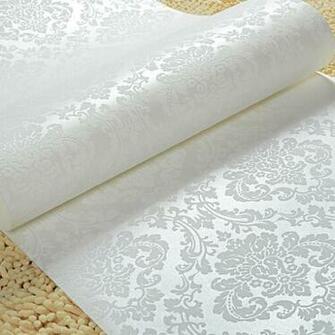 Gold Beige White Glitter Damask Metallic Wallpaper Wallcoverings 10m