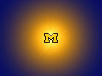 Michigan Glowing M Megabyte Background