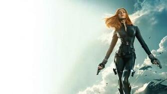 Scarlett Johansson Redhead Captain America Winter Soldier Handgun