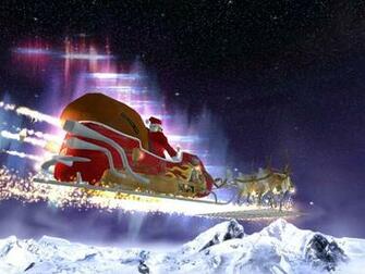 3d Santa Claus Sleigh Photos Of Best Christmas Theme Wallpaper For