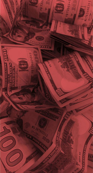 Red Money Hundred Dollar Bills Wallpaper Filter Led