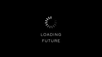Wallpaper Loading Future Text Black