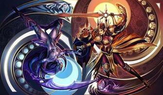 League Of Legends Diana Women Fighting Artwork Wallpaper HD