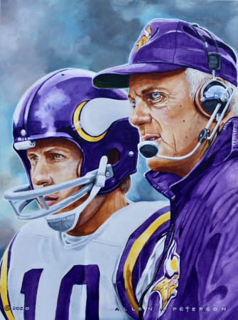 Bud Grant Fran Tarkenton Minnesota Vikings