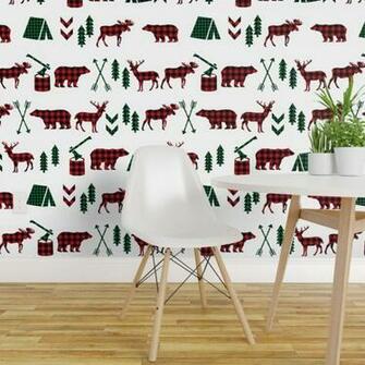 Buffalo Plaid Christmas Camping Outdoors On Isobar By