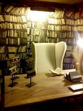 Faux Books Wallpaper Art Design