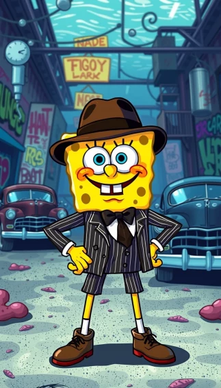 Gangster Spongebob Wallpaper