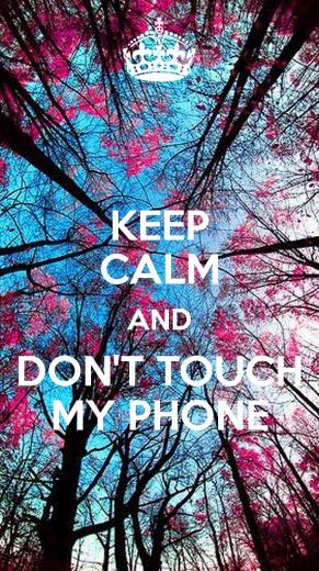 Keep Calm And Don T Touch My Phone Carry On Image
