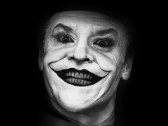 Actor Jack Nicholson Joker Smile Black Background