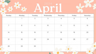 Cute April Calendar Wallpaper