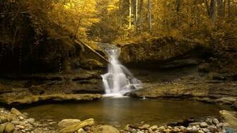 Autumn Waterfall Wallpaper
