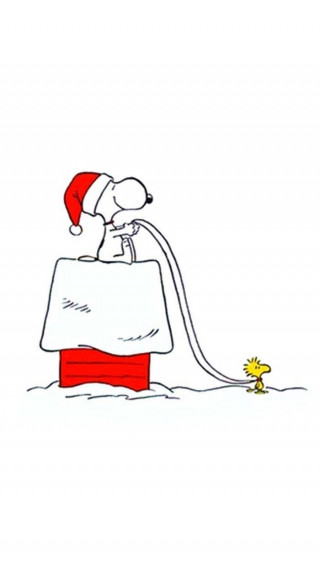 Snoopy Christmas White Wallpaper