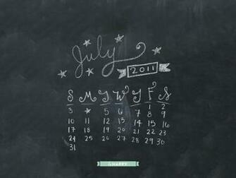July Desktop Wallpaper La Happy Calligraphy Custom Paper Goods
