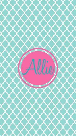 And If Your Name Is Allie iPhone Wallpaper Monogram