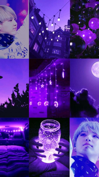 Purple Aesthetic Collage Wallpaper