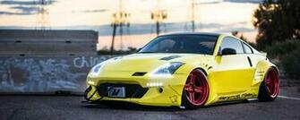 Wallpaper Nissan 350z Yellow Side