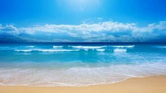 Blue Waves Beach Wallpaper 1080p HD