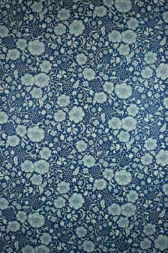 Dark Blue Floral Wallpaper