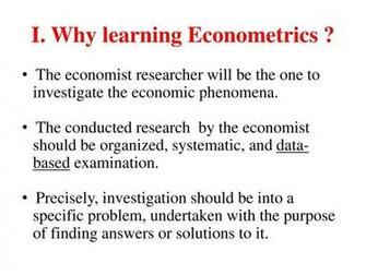 Chapter Introduction To Econometrics Ppt