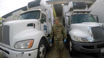 California Guard Use Civilian Driving Skills To Help Community