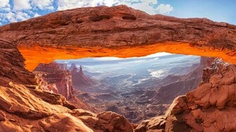 The Mesa Arch In Canyonlands National Park Moab Utah Usa