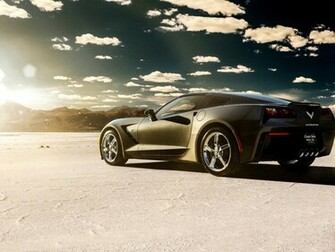 Black Chevrolet Corvette At Sunrise