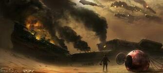 Sci Fi War Battle Ships HD Wallpaper Stylish