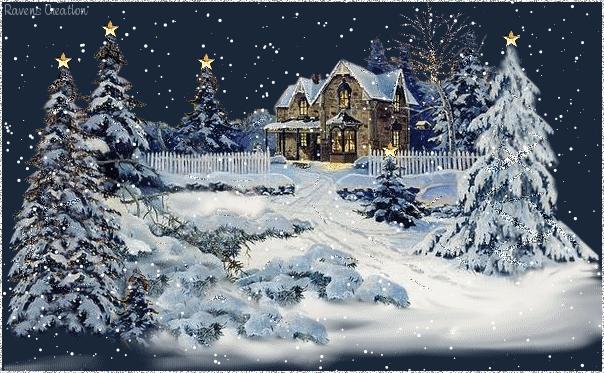 Winter Landscape Animations And Scenic Wintery Snow Moving Clip Art