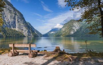 Wallpaper Clouds Landscape Mountains Nature Lake Shore