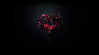 Black Love Hearts Wallpaper