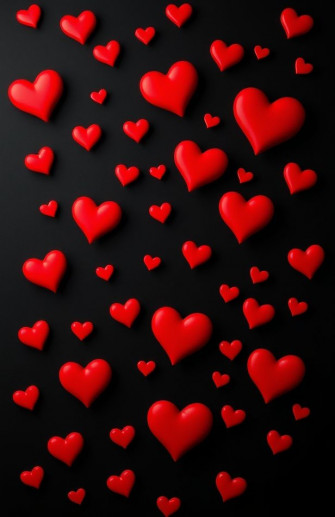 Red And Black Heart Wallpaper