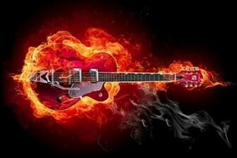 The Flame Guitar Wallpaper