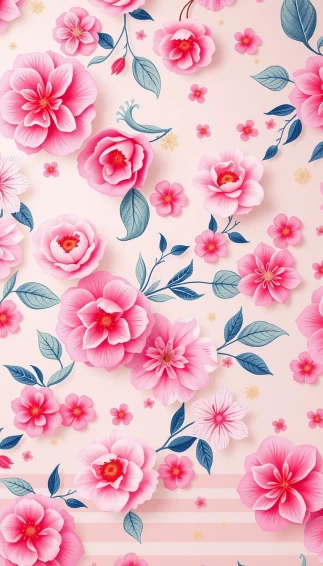 Pink Summer Preppy Wallpaper