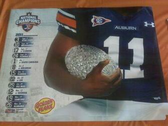 Auburn Football Schedule Poster