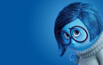 Inside Out Sadness Blue Sad Emotion Girl With Glasses