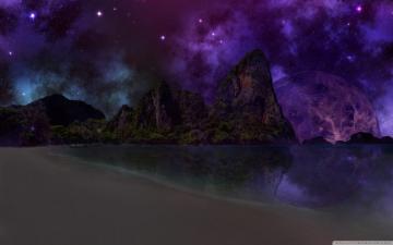 Space Beach Ultra HD Desktop Background Wallpaper For Widescreen