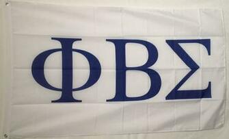 Phi Beta Sigma White Background Letter Flag X Licensed Product