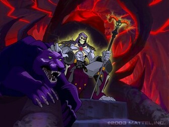 Wallpaper Week Group Shot Of Heroes And Skeletor On His Throne