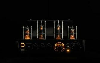 Wallpaper Music Lamp Sound Dark Black Background Amplifier