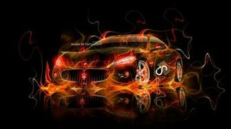 Maserati Granturismo Fire Car HD Wallpaper Design By Tony Kokhan