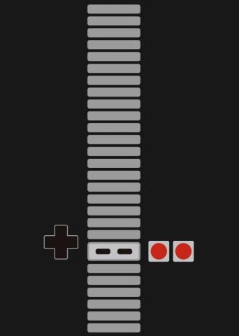 Nintendo Entertainment System Minimalist Controller Buttons Retro