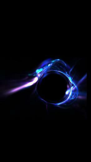 Blue Light Design And Black Background iPhone Wallpaper