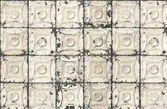 Wallpaper Nlxl White Brooklyn Tins