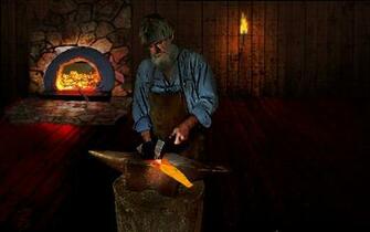 Dark Blacksmith Smithie Forge Craftsman Hot Coal Wallpaper